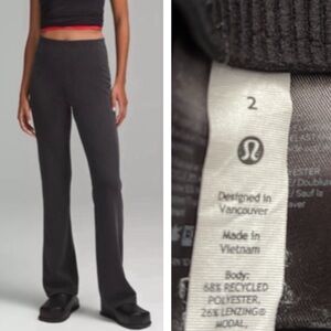 Lululemon Softstreme Ribbed Zip Flared Pant